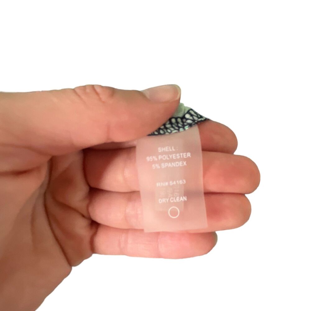 Tommy Hilfiger Tropical Leaf Print Shift Dress Sz 12 Crew Neck Sheath Midi Green - Picture 8 of 12